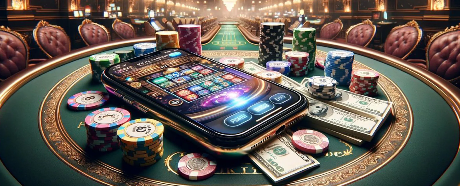 slotvip Online Poker Table with Cards and Chips